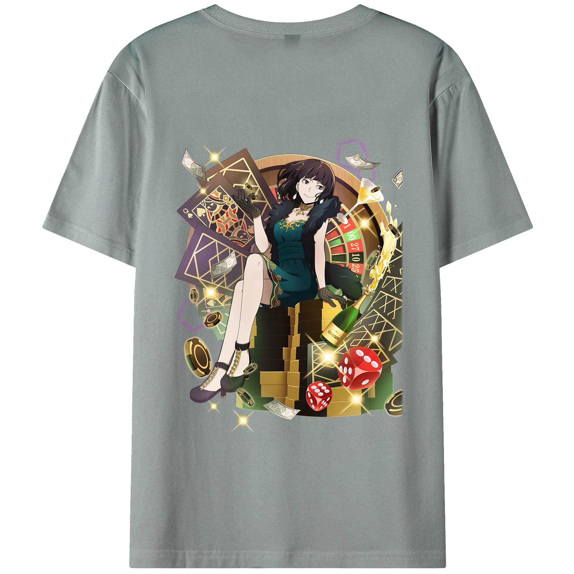 （画像用） 文豪ストレイドッグス Bungo Stray Dogs 綿100％ メンズ半袖Tシャツ（バックプリント） 通気性